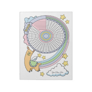 Llama Habit Tracker Custom Notepad