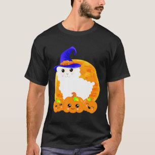Llama Halloween Costume Cute Pumpkin Faces Animal T-Shirt