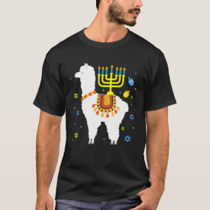 Llama Hanukkah Happy Hanukkah Llama Lover Chanukah T-Shirt