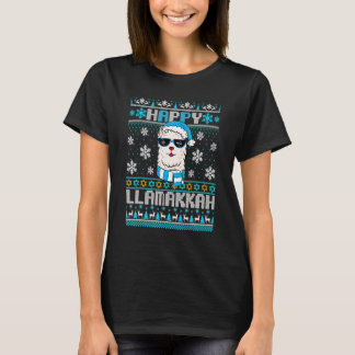 Llama Hanukkah Happy Llamakkah Jewish Family Match T-Shirt