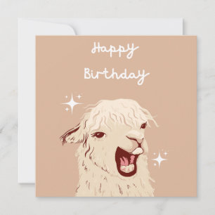Llama Happy Birthday Card