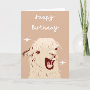 Llama Happy Birthday Card