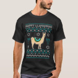 Llama Happy Llamakkah Menorah Hanukkah Ugly Christ T-Shirt<br><div class="desc">Llama Happy Llamakkah Menorah Hanukkah Ugly Christmas</div>
