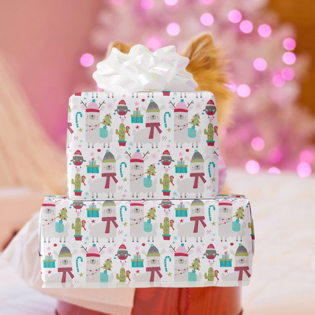 Llama Have Some Christmas Fun Holiday Wrapping Paper (Creator Uploaded)