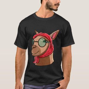 Llama Head Sunglasses Alpaca Face Animal Lover T-Shirt