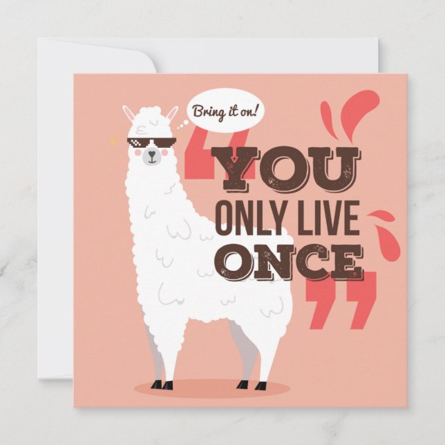 Llama Holiday Card (Front)