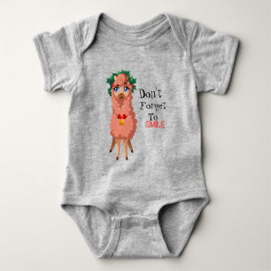llama in Christmas Baby Bodysuit