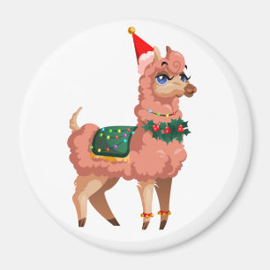llama in Christmas     Magnet