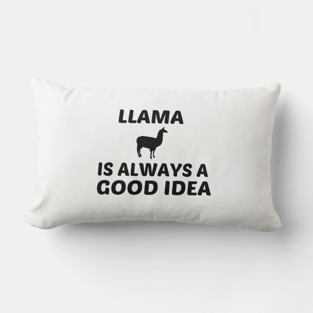 LLAMA IS ALWAYS A GOOD IDEA LUMBAR CUSHION (Front)