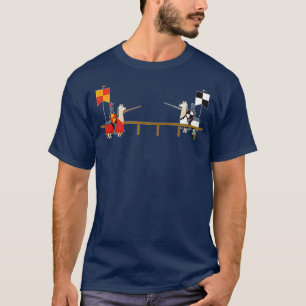 Llama Jousting   Funny Mediaeval Knight Lance T-Shirt
