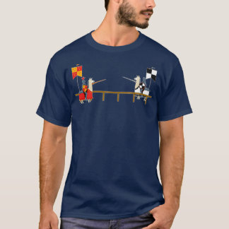 Llama Jousting   Funny Mediaeval Knight Lance T-Shirt