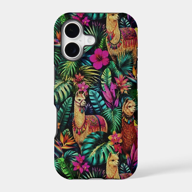 Llama Jungle Dreams Seamless Surface Pattern (Back)