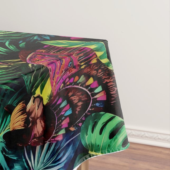 Llama Jungle Dreams Seamless Surface Pattern Tablecloth (In Situ)