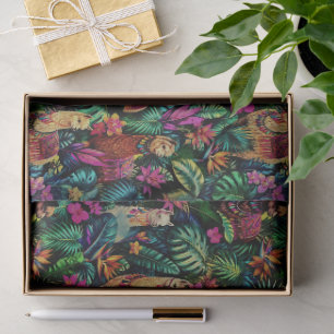 Llama Jungle Dreams Seamless Surface Pattern Tissue Paper