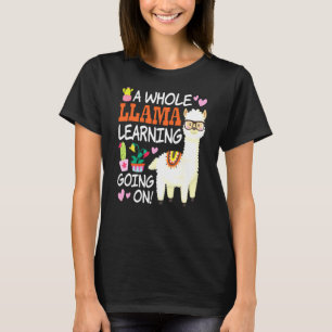 Llama Learning Teachers Students Alpaca T-Shirt