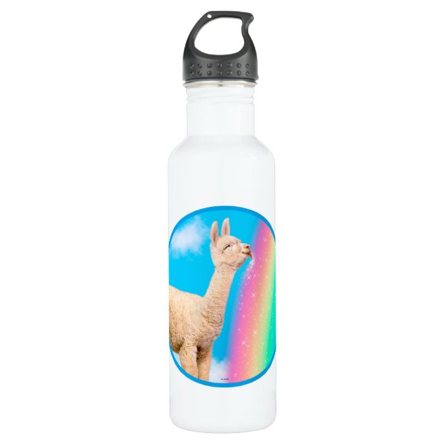 Llama Licking Rainbow 710 Ml Water Bottle (Front)