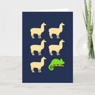 Llama Llama Llama Llama Llama Chameleon Card