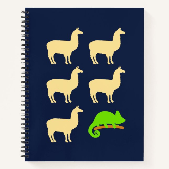 Llama Llama Llama Llama Llama Chameleon Notebook (Front)