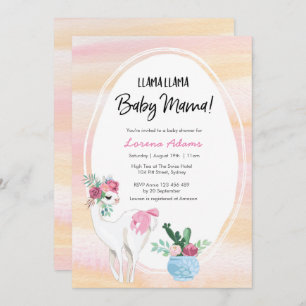 Llama Llama Mama Baby Shower invitation