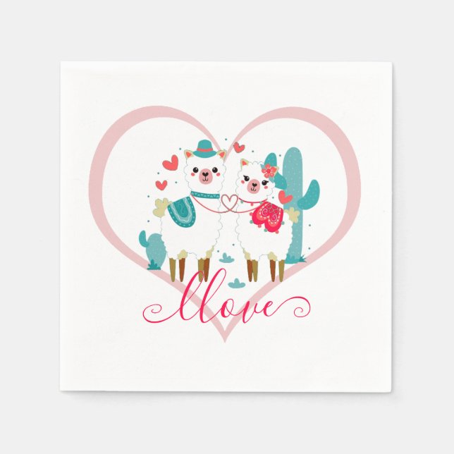 Llama Llove  Napkin (Front)