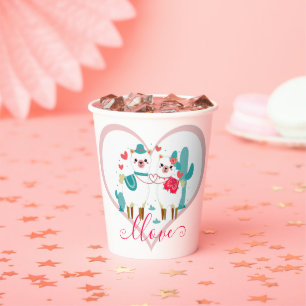 Llama Llove Paper Cups