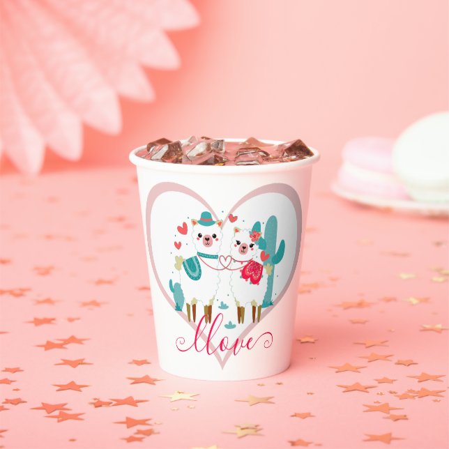 Llama Llove  Paper Cups (Insitu)