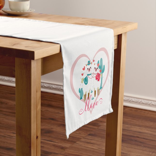 Llama Llove  Short Table Runner (In Situ)