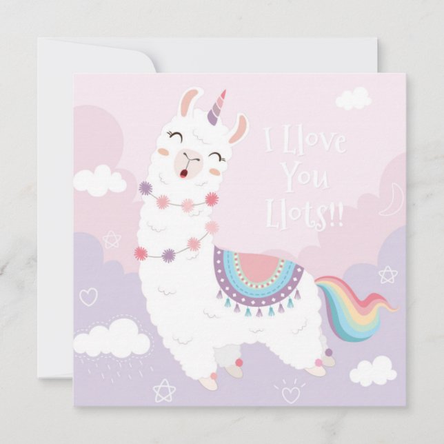Llama Love Holiday Card (Front)