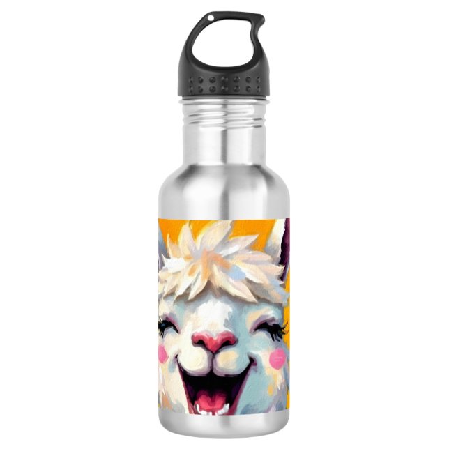 Llama Love in Bloom 710 Ml Water Bottle (Front)