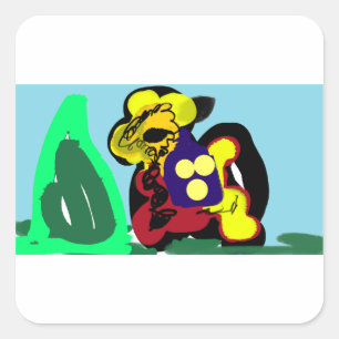 Llama  love  square sticker