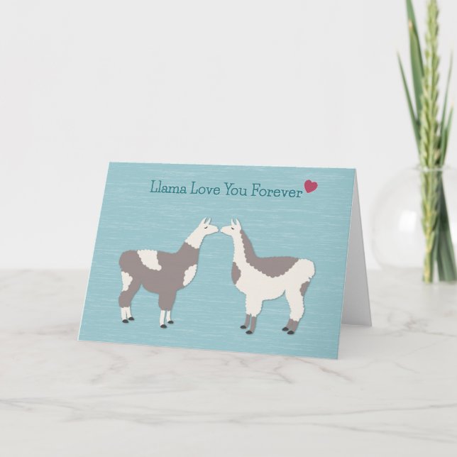 Llama Love You Forever Greeting Card (Front)