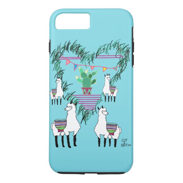 Llama Loves Cactus Case-Mate iPhone Case (Back)