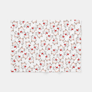 Llama Madness Fleece Blanket
