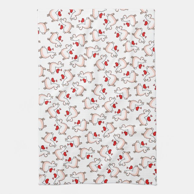 Llama Madness Tea Towel (Vertical)