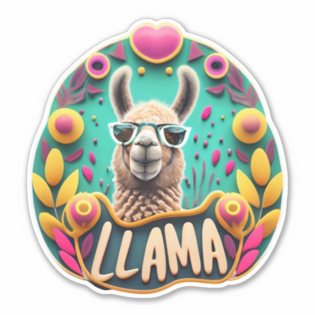 Llama Magic Discover Our Unique Sticker Designs (Front)