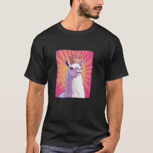 Llama Majesty with a Comedic Crown Appeal T-Shirt