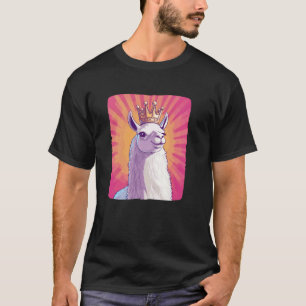 Llama Majesty with a Comedic Crown Appeal T-Shirt