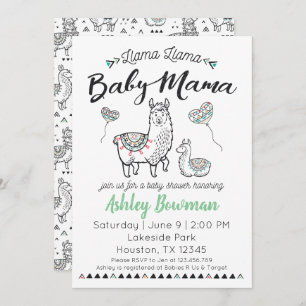 Llama Mama Baby Shower Invitation