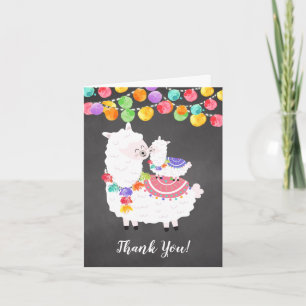 Llama Mama Baby Shower Thank You Note Card