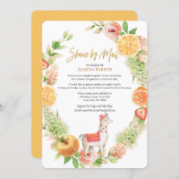 Llama Mama Floral Greenery Baby Shower by Mail