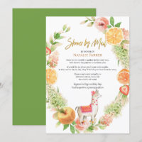 Llama Mama Floral Greenery Baby Shower by Mail
