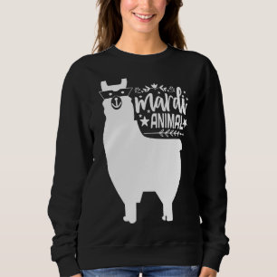 Llama Mardi Gras Mardi Animal Funny Alpaca Carniva Sweatshirt