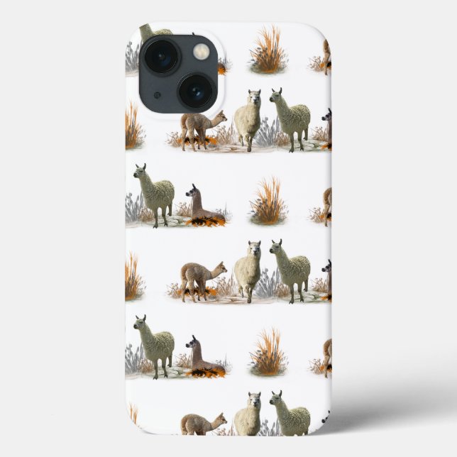 Llama Meadow iPad Mini Case (choose colour) (Back)