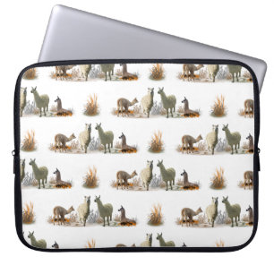 Llama Meadow Laptop Sleeve (choose colour)