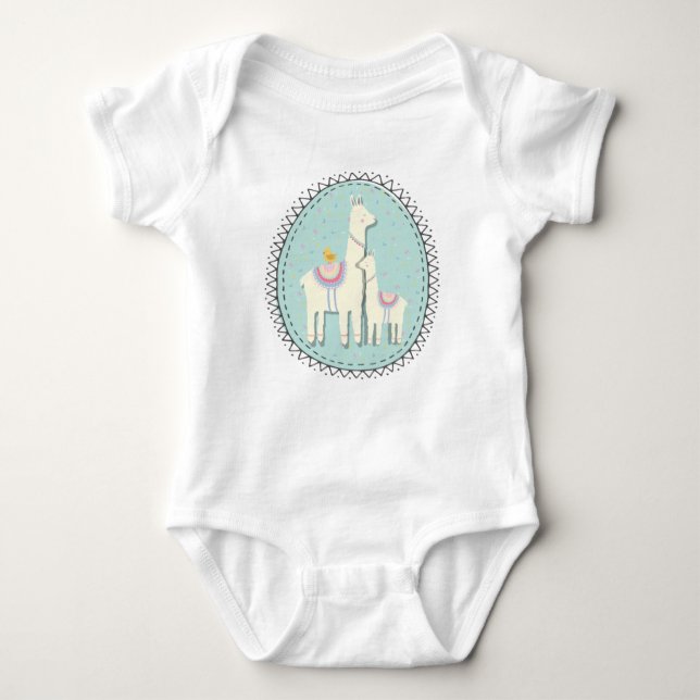 Llama momma and baby bodysuit (Front)