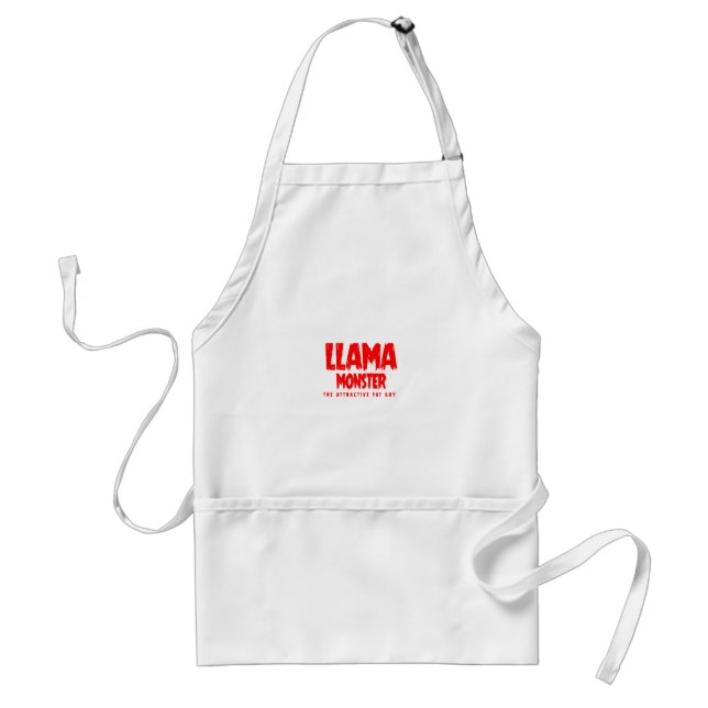 Llama Monster Red Logo Standard Apron (Front)