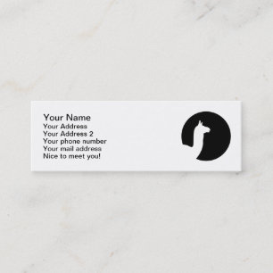 Llama moon mini business card