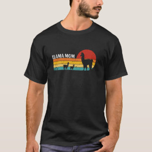 Llama Mum Mother s Day Animal Lover Retro Vintage T-Shirt