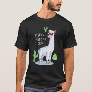 Llama Need's No Drama Blade Cactus T-Shirt
