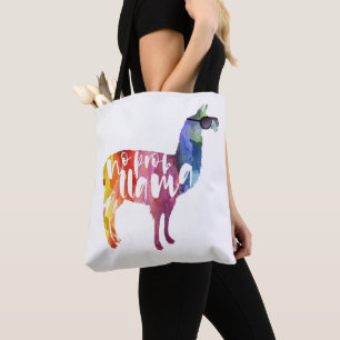Llama. No Probllama. No Prob-llama. Funny Sayings Tote Bag